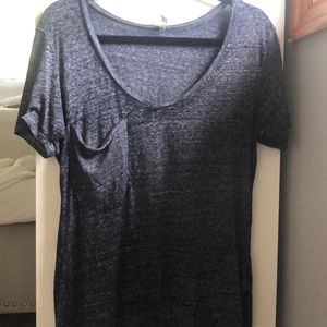 Z SUPPLY BLUE MARBLED THIN T SHIRT